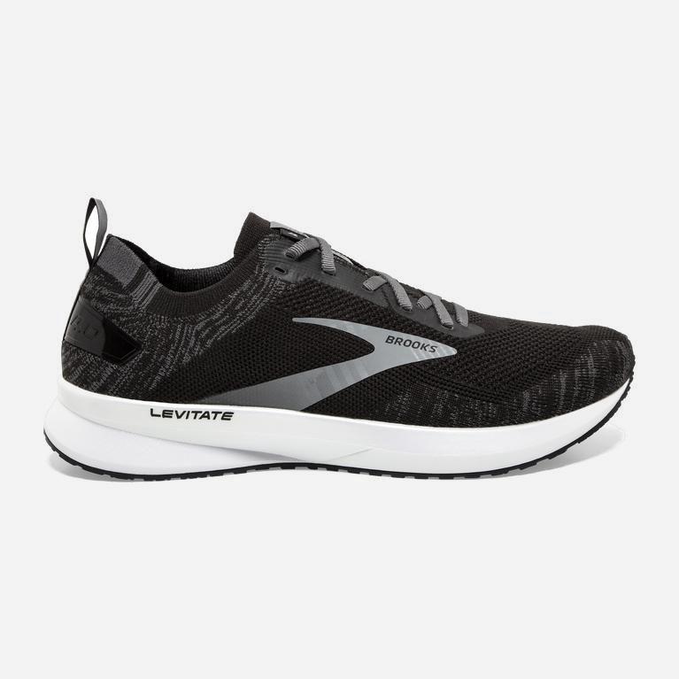 Brooks Levitate 4 Israel - Men's Road Running Shoes - Black/Blackened Pearl/White (30286-EHLT)